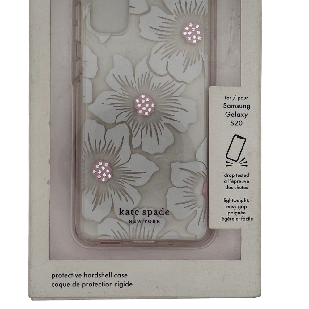 Open Box: Kate Spade Samsung S20 Floral Rhinestone Hardshell Case – Cream - Picture 3 of 6